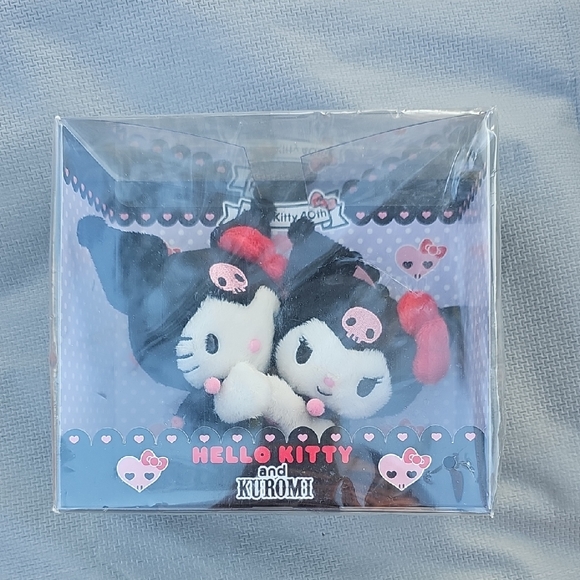 Hello Kitty Other - Hello Kitty and Kuromi Plush Duo - Black and Pink